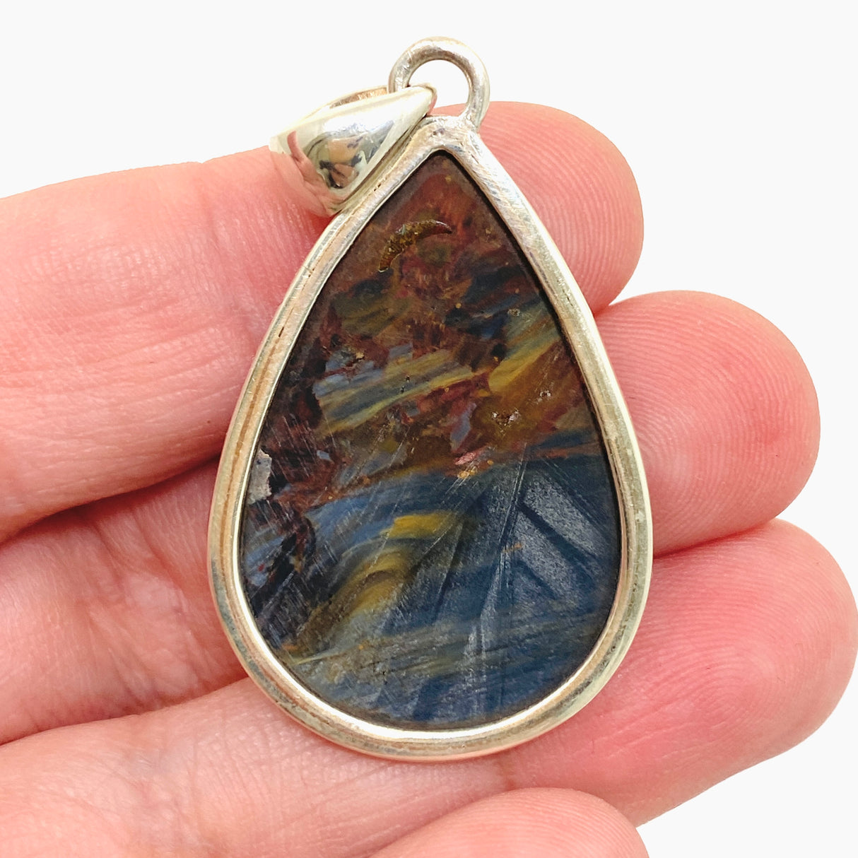 Pietersite Teardrop Cabochon Pendant PPGJ1062