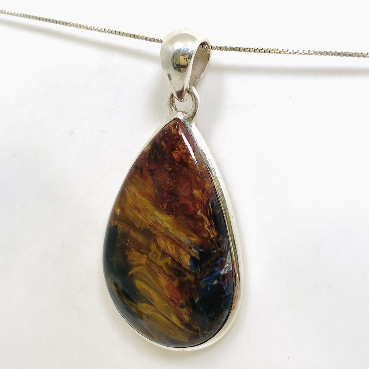 Pietersite Teardrop Cabochon Pendant PPGJ1062