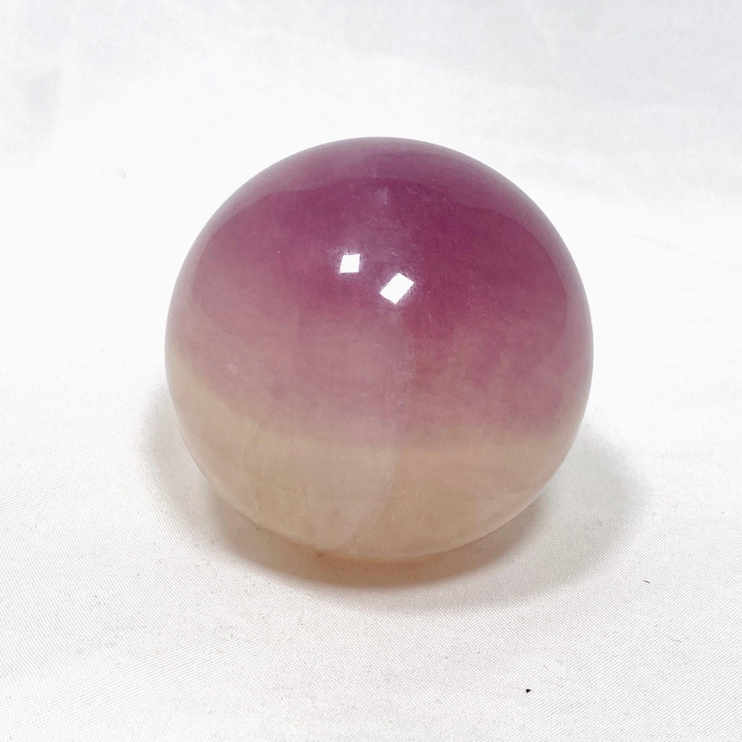 Pink and Yellow Fluorite Sphere FLS-11 - Nature's Magick