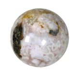 Pink Flower Agate with Pyrite sphere PFAS-03 - Nature's Magick