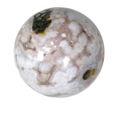 Pink Flower Agate with Pyrite sphere PFAS-03 - Nature's Magick