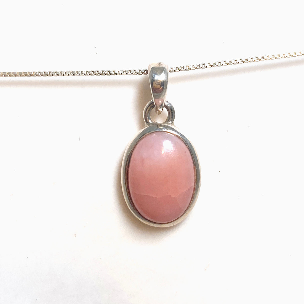 Pink Opal Oval Cabochon Pendant PPGJ1316