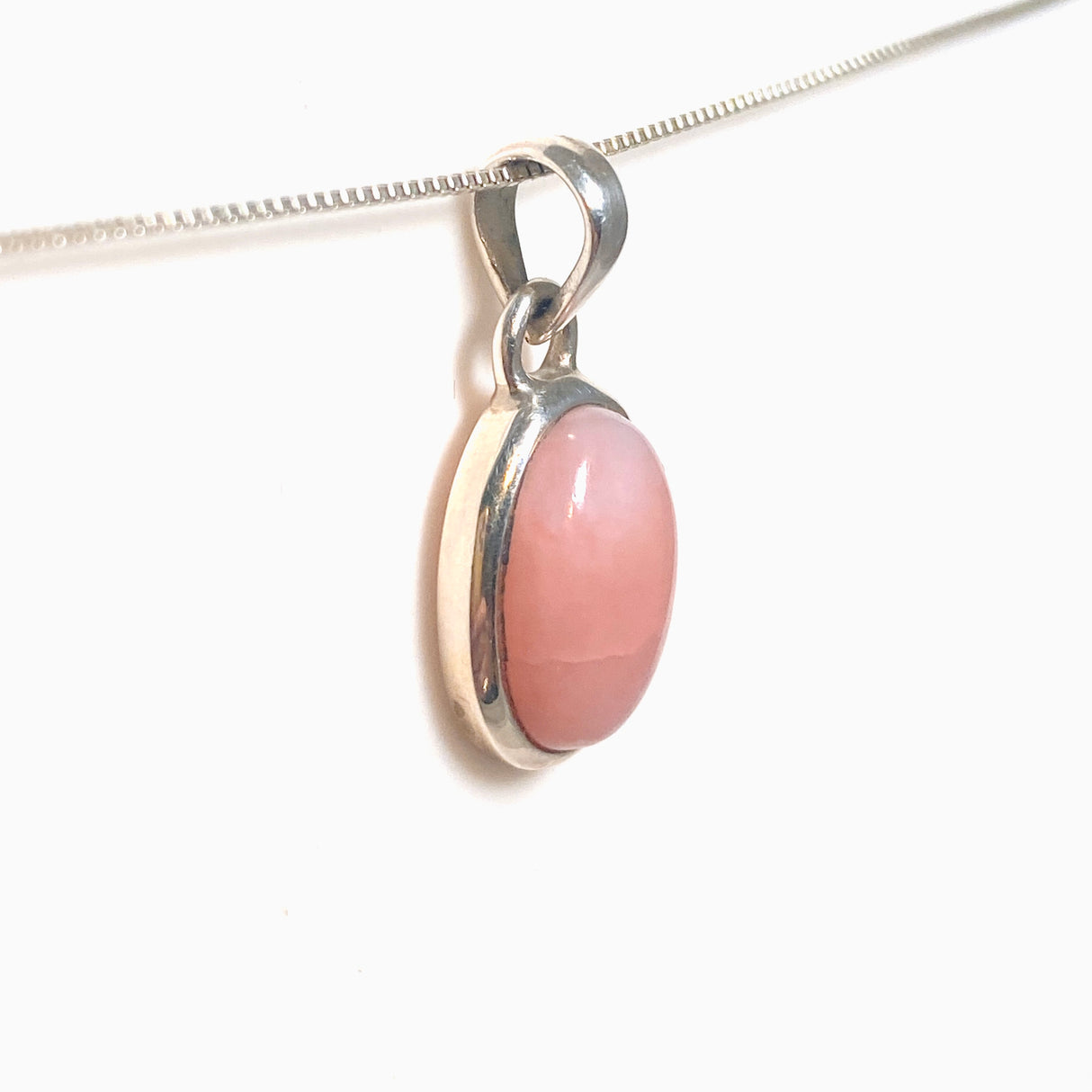 Pink Opal Oval Cabochon Pendant PPGJ1316