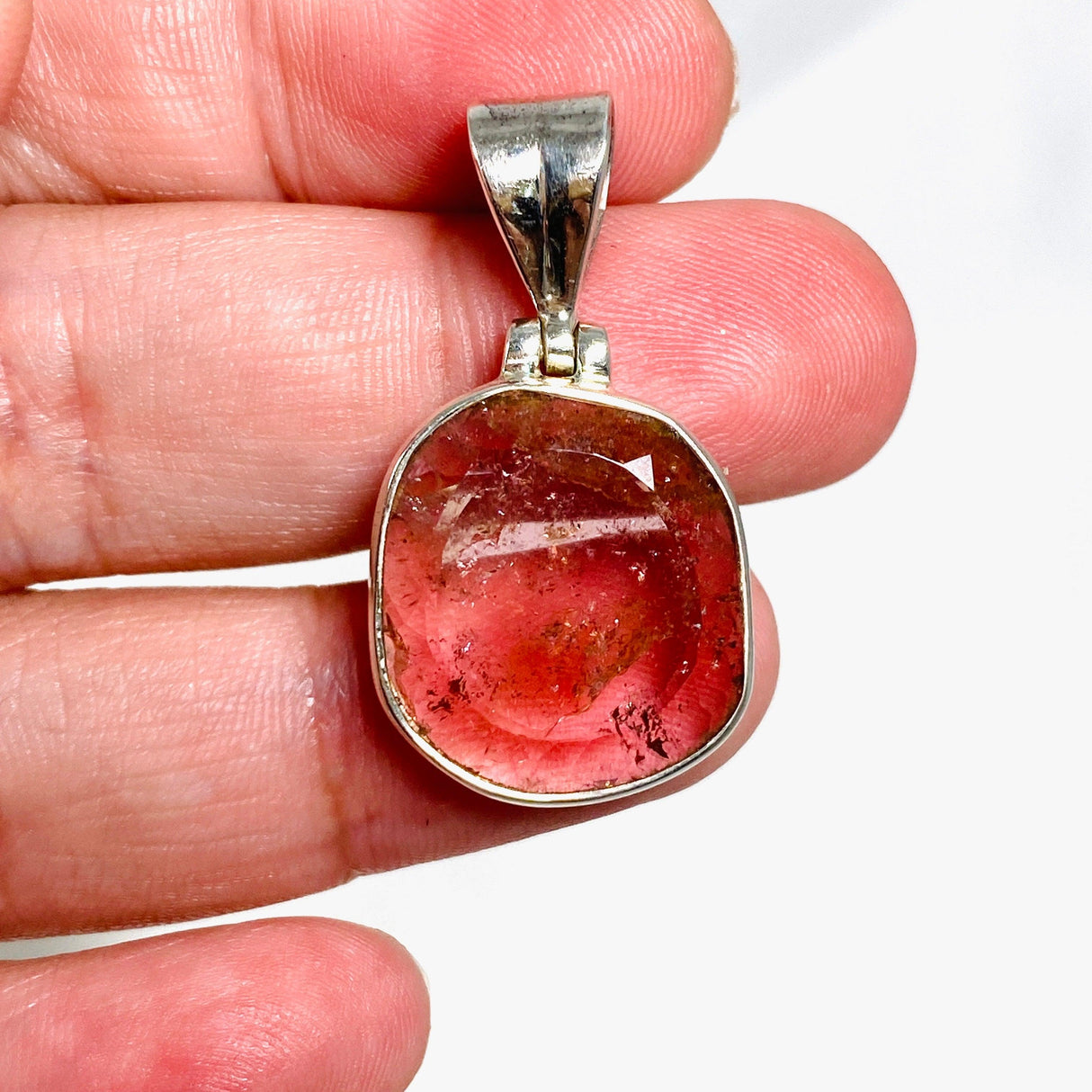Pink Tourmaline Faceted Pendant PPGJ579 - Nature's Magick