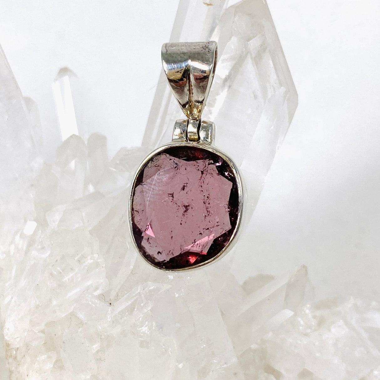 Pink Tourmaline Faceted Pendant PPGJ582 - Nature's Magick