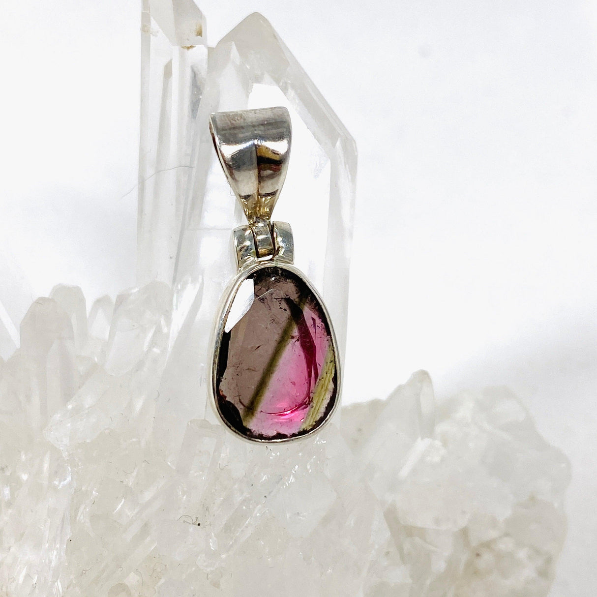 Pink Tourmaline Faceted Pendant PPGJ583 - Nature's Magick