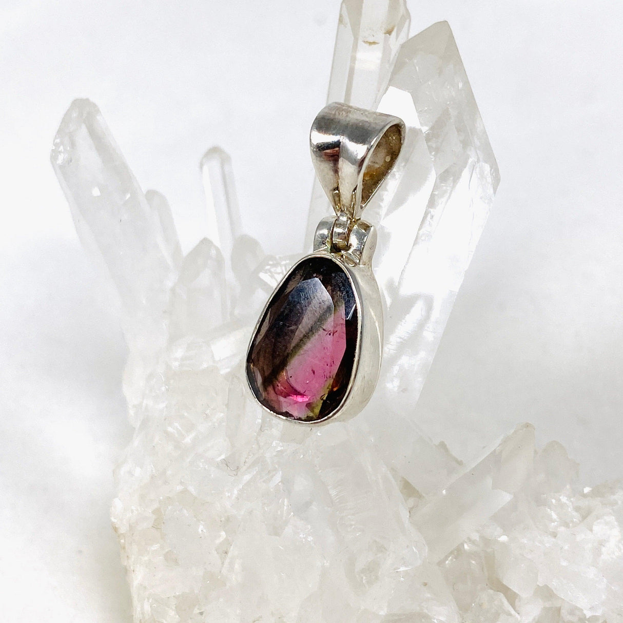 Pink Tourmaline Faceted Pendant PPGJ583 - Nature's Magick