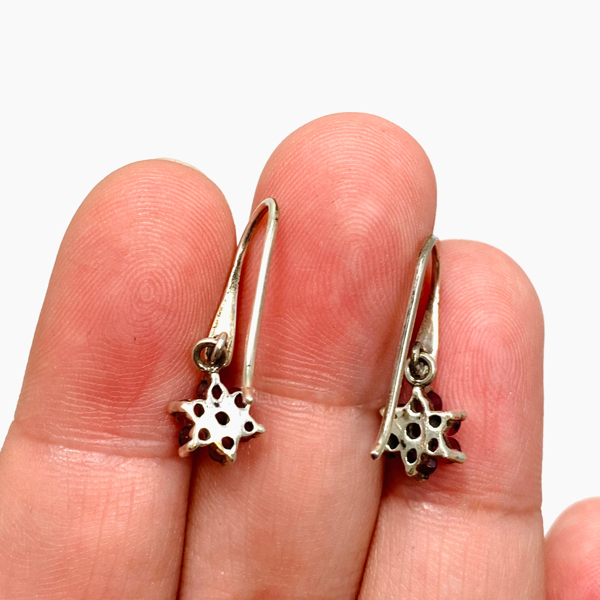 Pink Tourmaline Flower Faceted Earrings PEGJ246