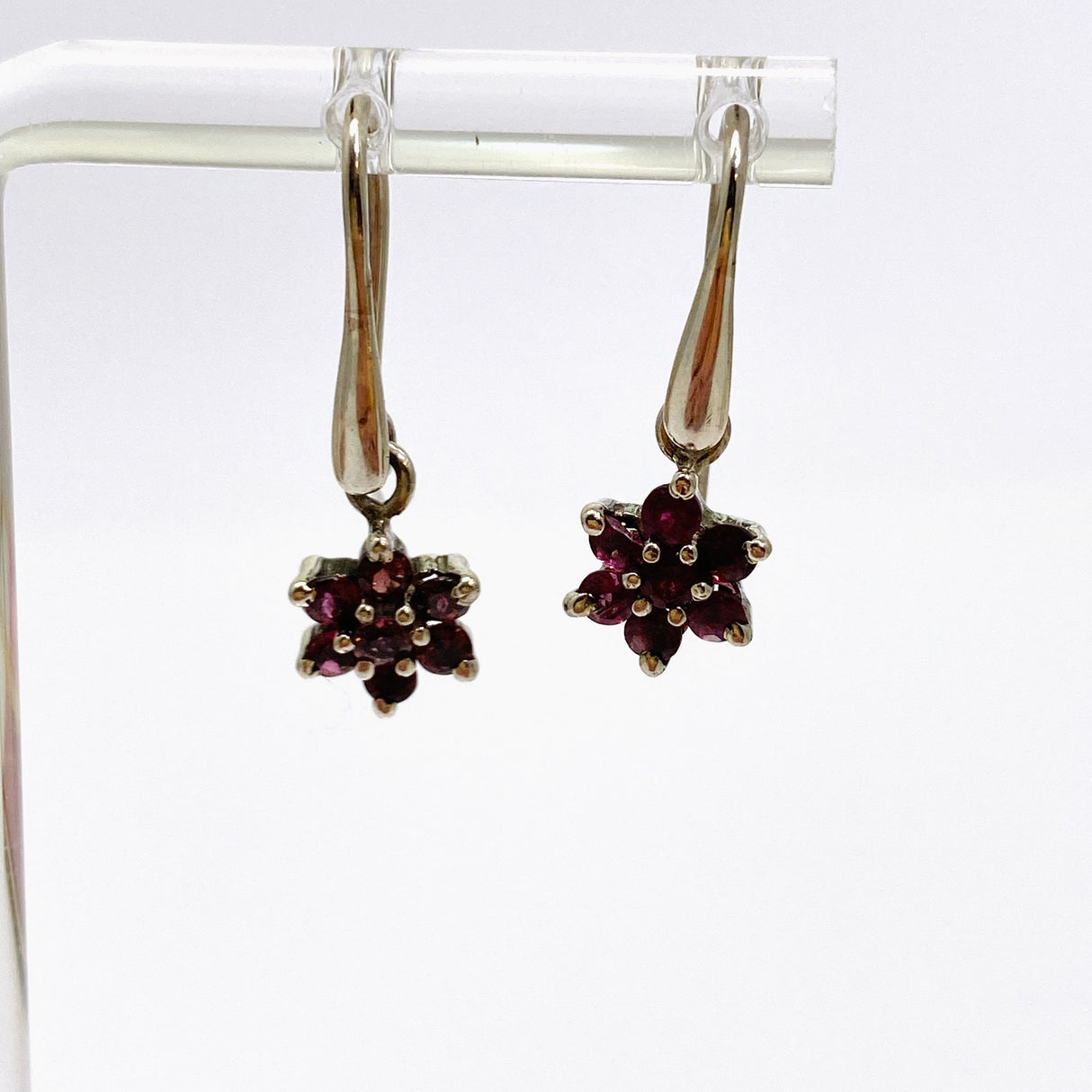 Pink Tourmaline Flower Faceted Earrings PEGJ246