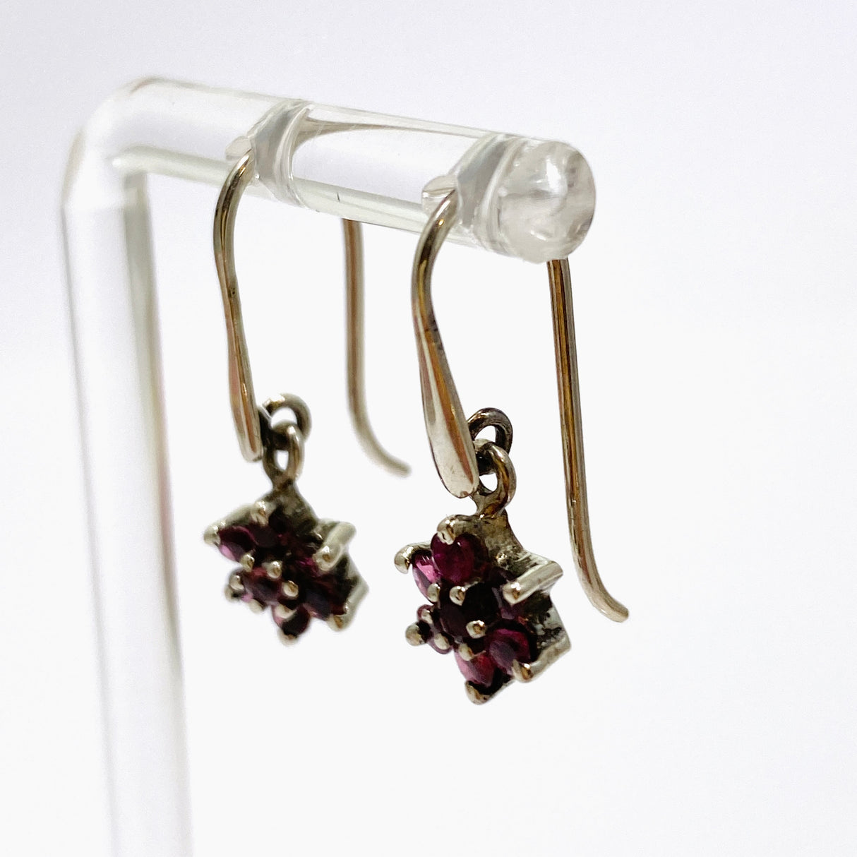 Pink Tourmaline Flower Faceted Earrings PEGJ246