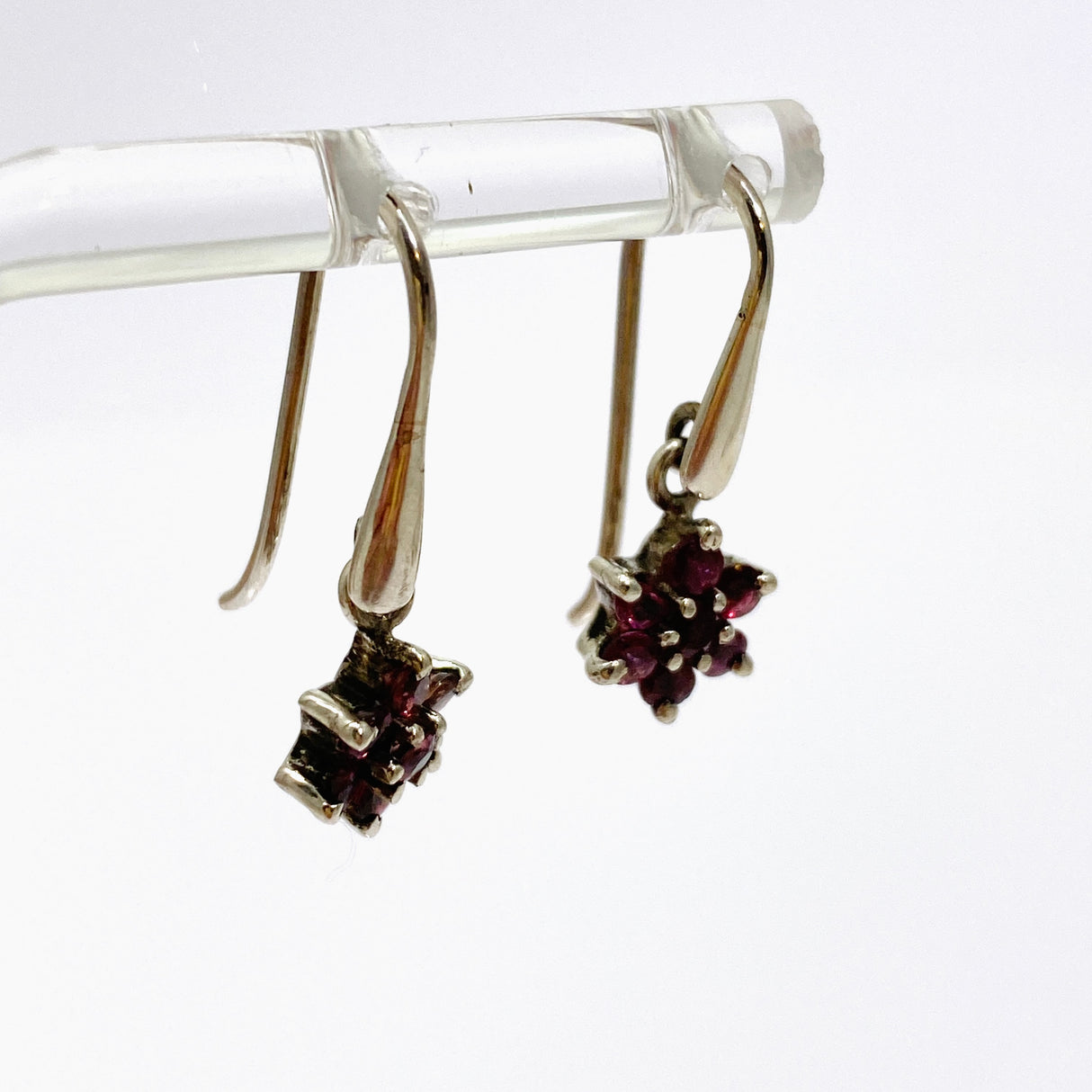 Pink Tourmaline Flower Faceted Earrings PEGJ246