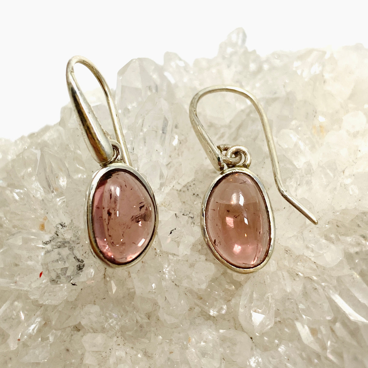 Pink Tourmaline Freeform Cabochon Earrings PEGJ254