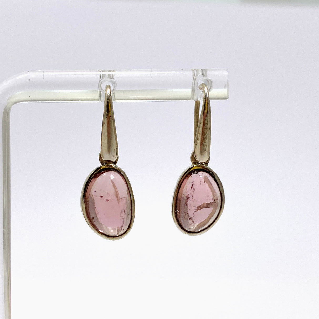 Pink Tourmaline Freeform Cabochon Earrings PEGJ254