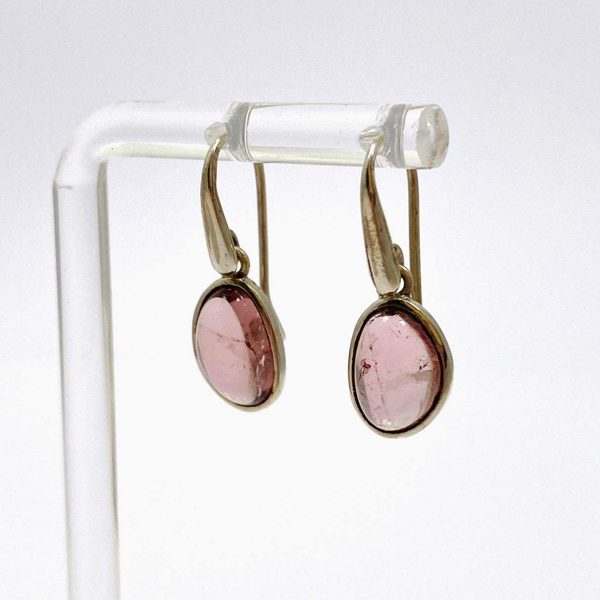 Pink Tourmaline Freeform Cabochon Earrings PEGJ254
