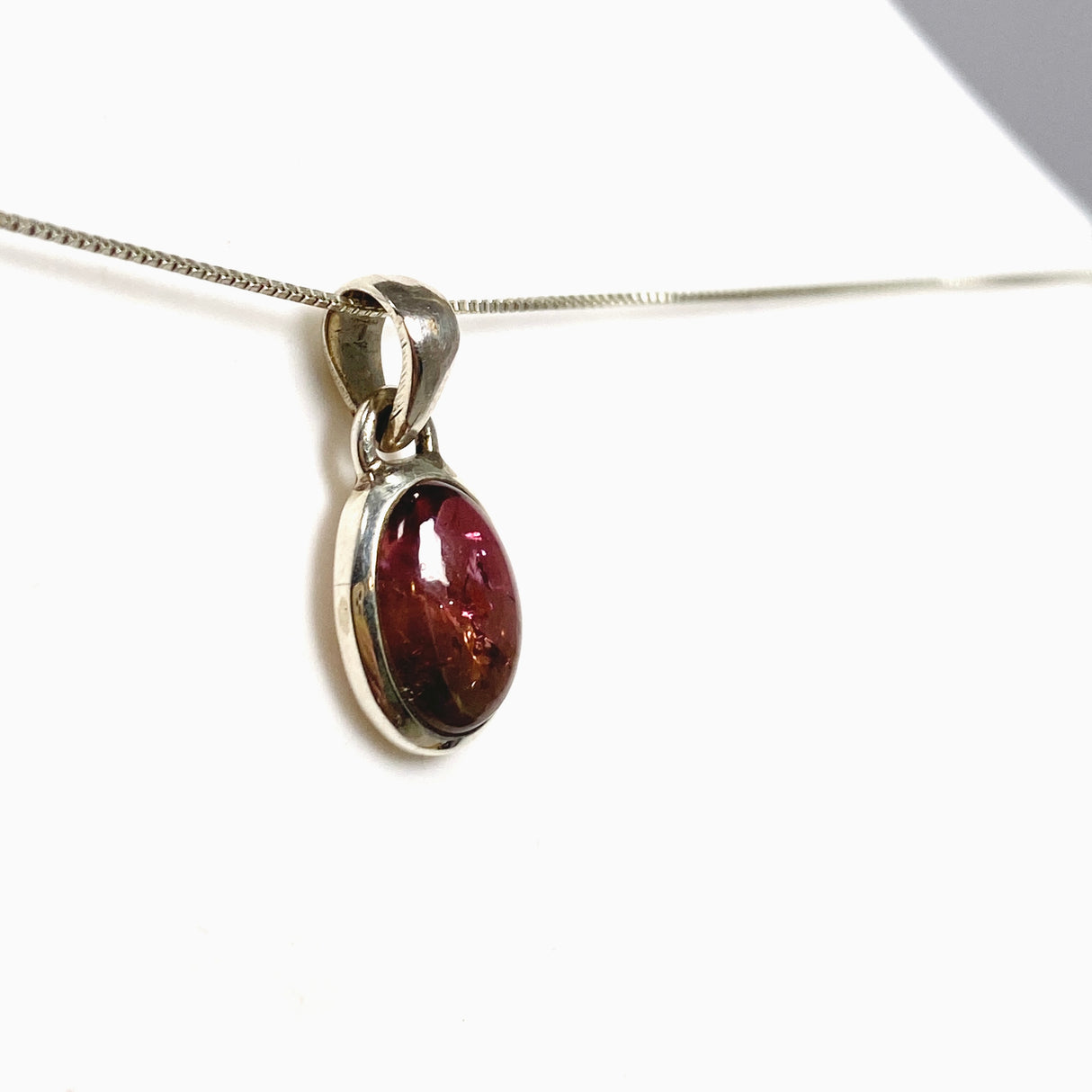 Pink Tourmaline Oval Cabochon Pendant PPGJ1177