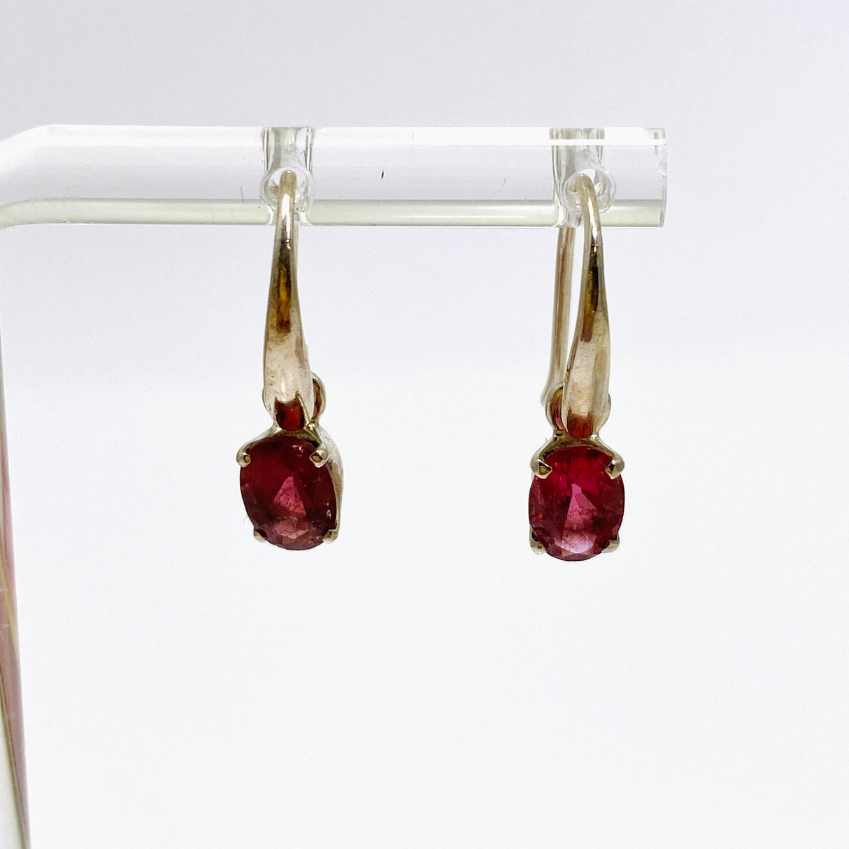 Pink Tourmaline Oval Faceted Earrings PEGJ241