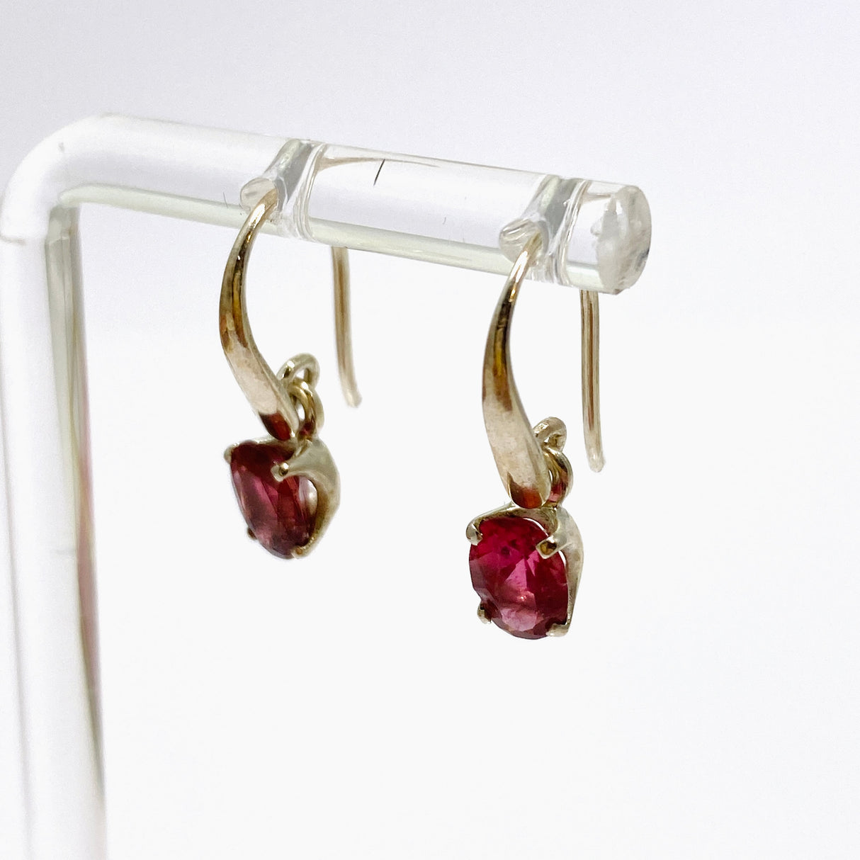 Pink Tourmaline Oval Faceted Earrings PEGJ241