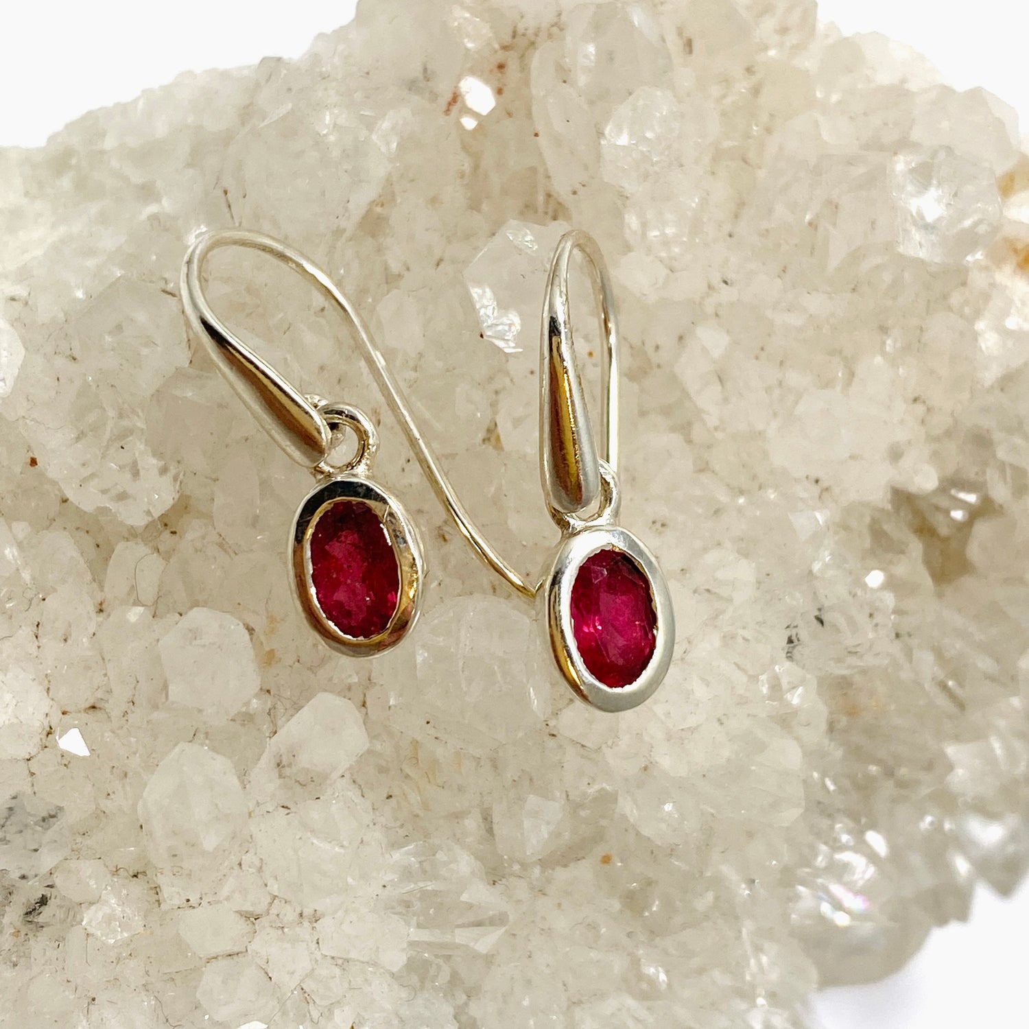 Pink Tourmaline Oval Faceted Earrings PEGJ243