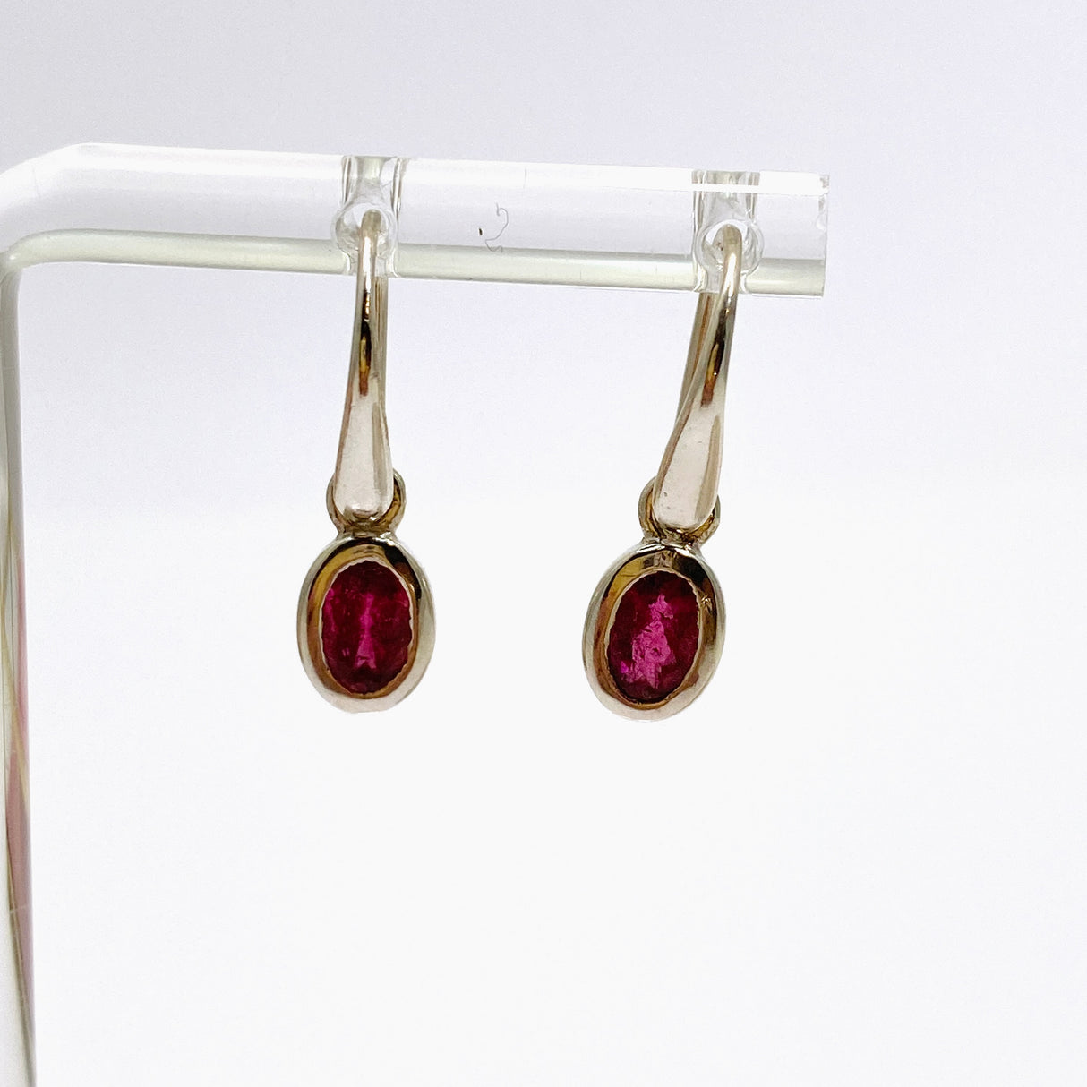Pink Tourmaline Oval Faceted Earrings PEGJ243