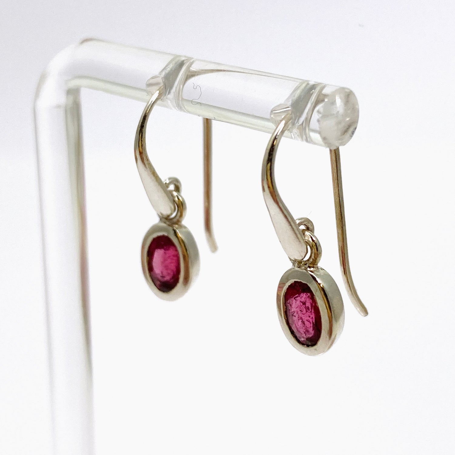 Pink Tourmaline Oval Faceted Earrings PEGJ243