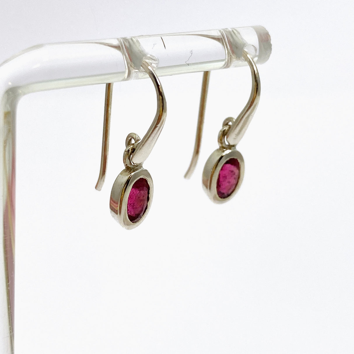 Pink Tourmaline Oval Faceted Earrings PEGJ243