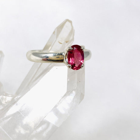 Pink Tourmaline Oval Faceted Ring Size 6.5 PRGJ357 - Nature's Magick