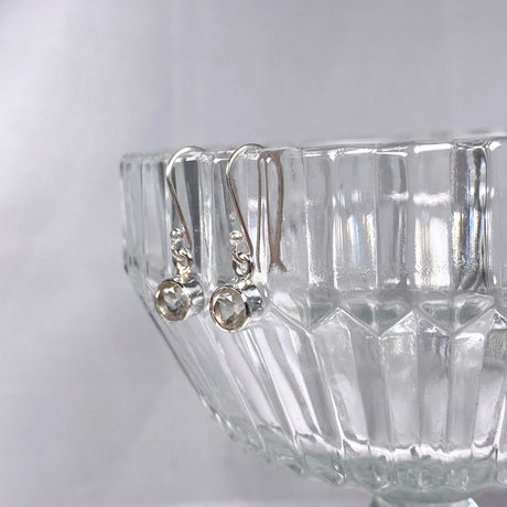 Prasiolite petite round faceted earrings R2363-PRC - Nature's Magick