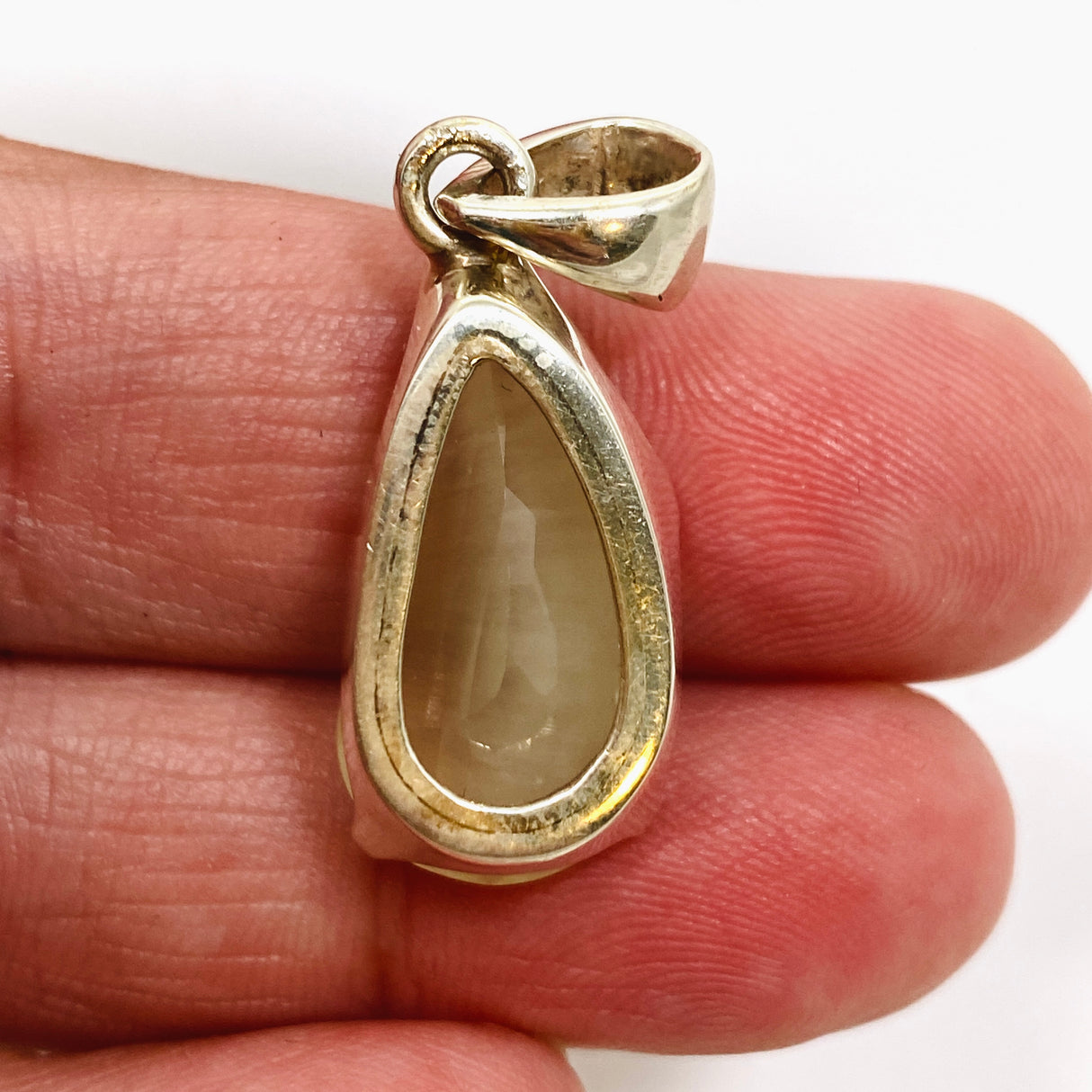 Prehnite Freeform Faceted Pendant PPGJ1020