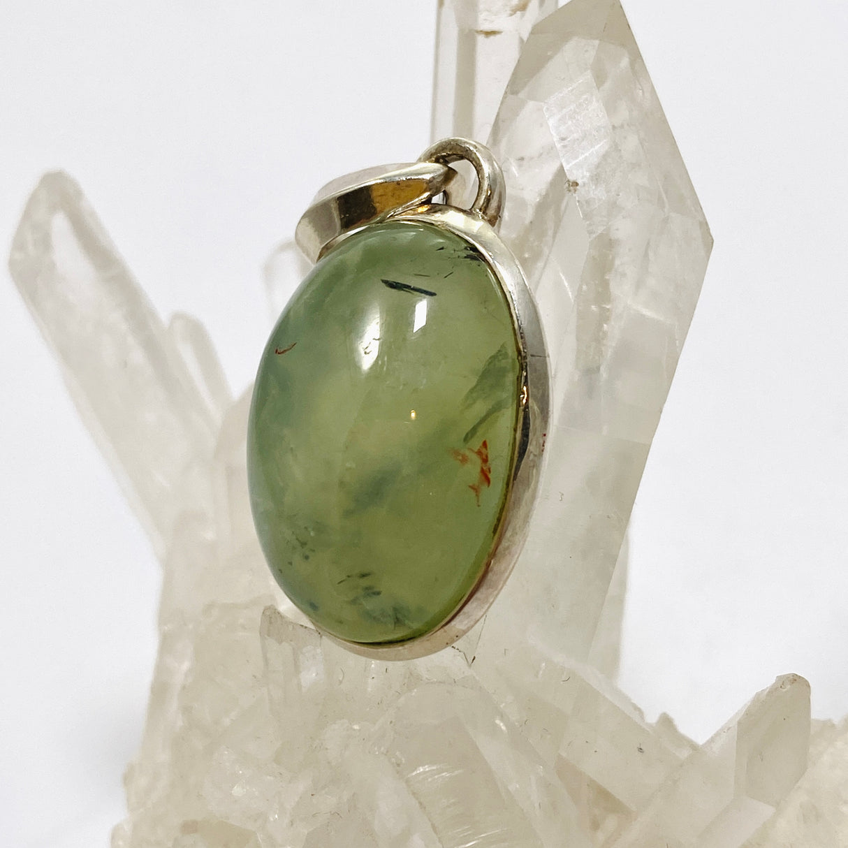 Prehnite Oval Cabochon Pendant THP-13