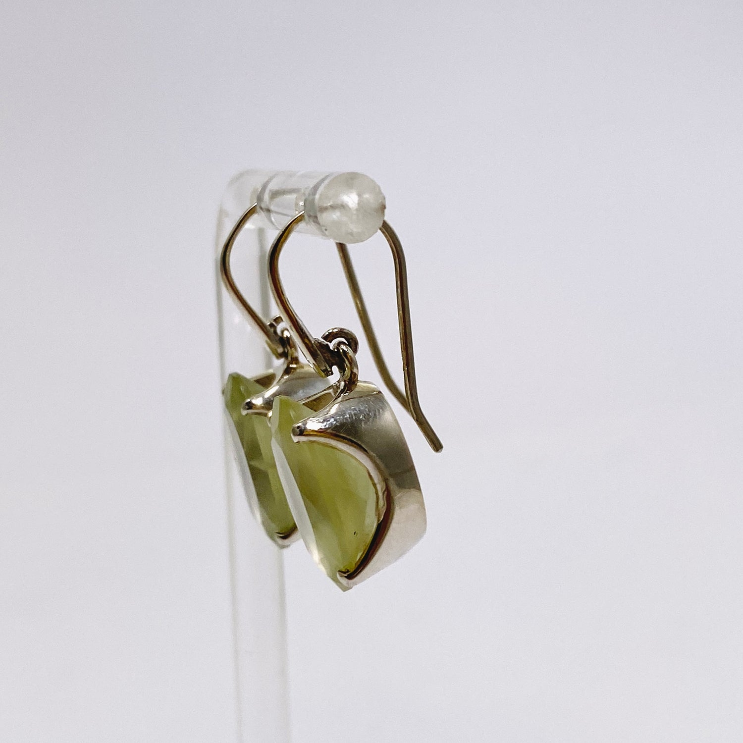 Prehnite Oval Faceted Earrings PEGJ313