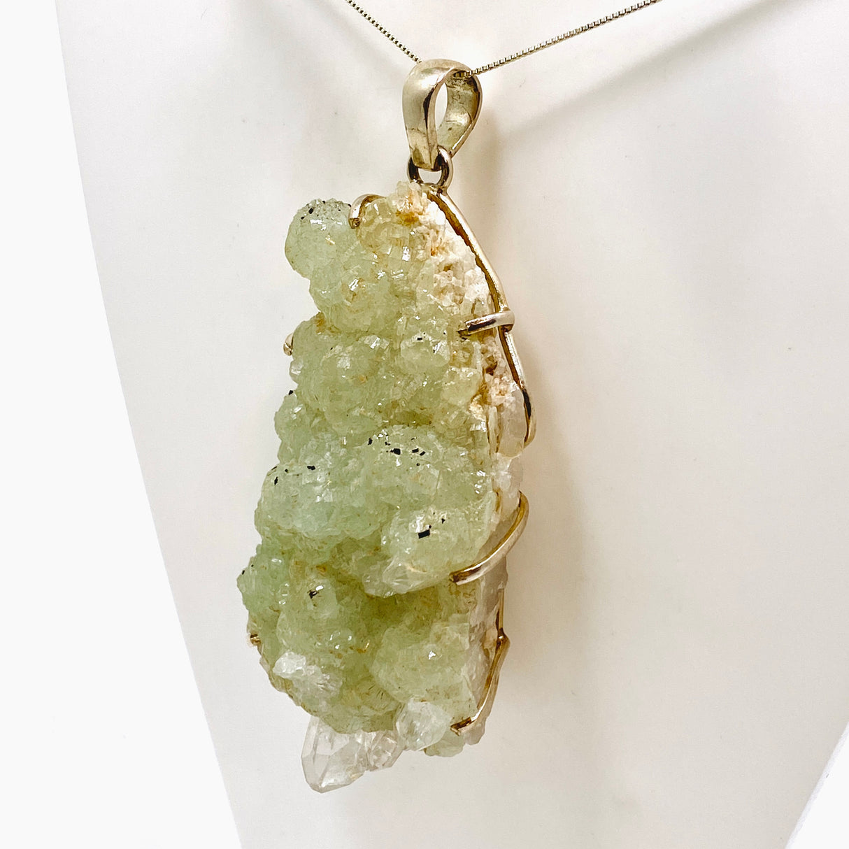 Prehnite Raw Crystal Pendant PPGJ848