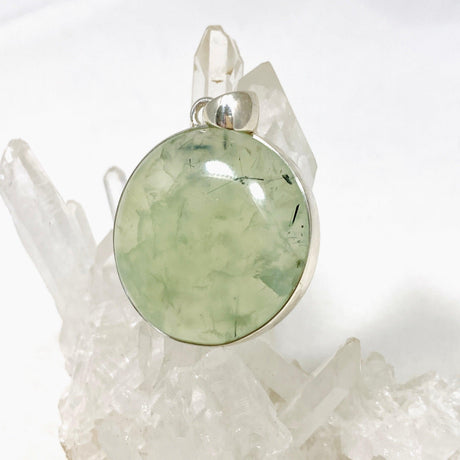 Prehnite Round Pendant KPGJ4284 - Nature's Magick