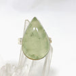 Prehnite Teardrop Hammered Band Ring Size 10 KRGJ3159 - Nature's Magick