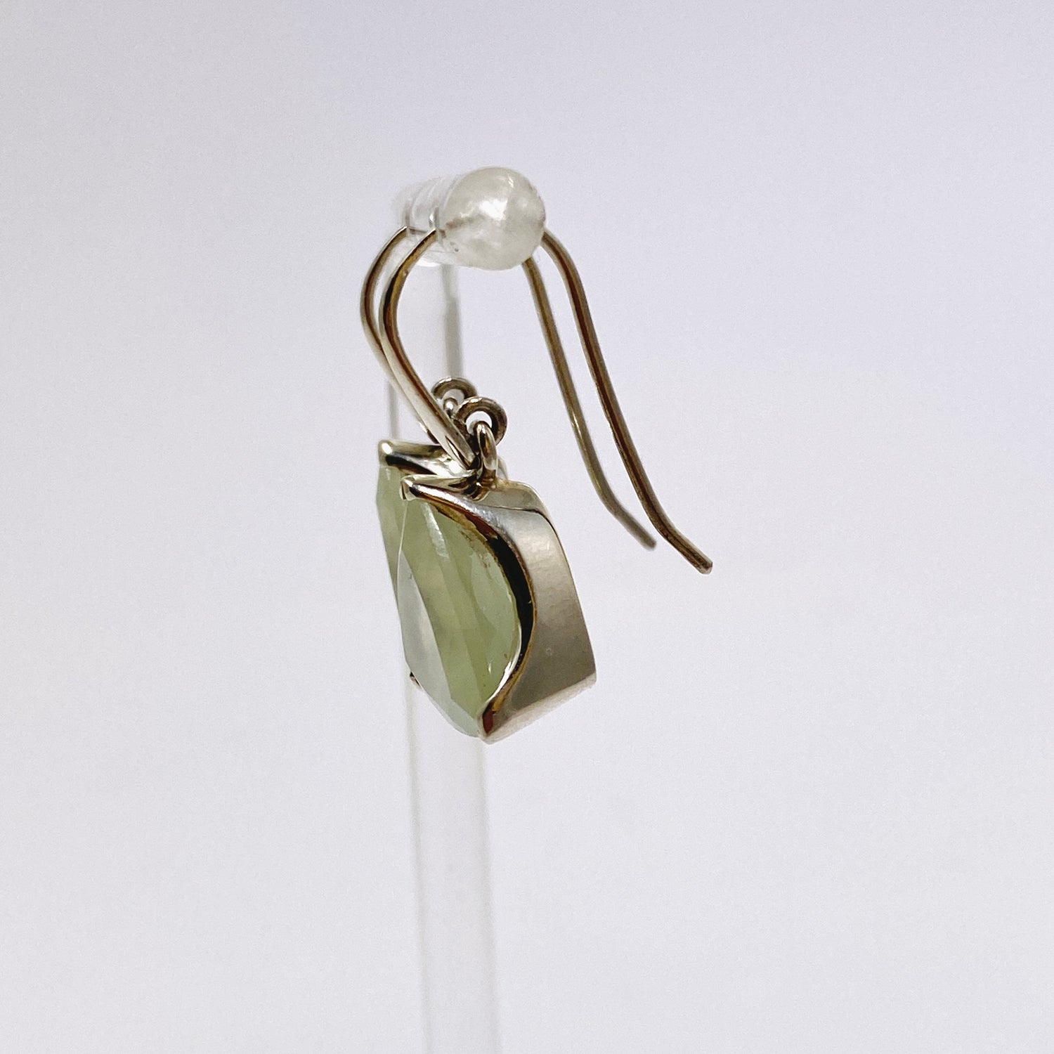 Prehnite Triangular Faceted Earrings PEGJ315