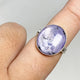 Sapphire Oval Ring with Hammered Band Size 9 KRGJ3188