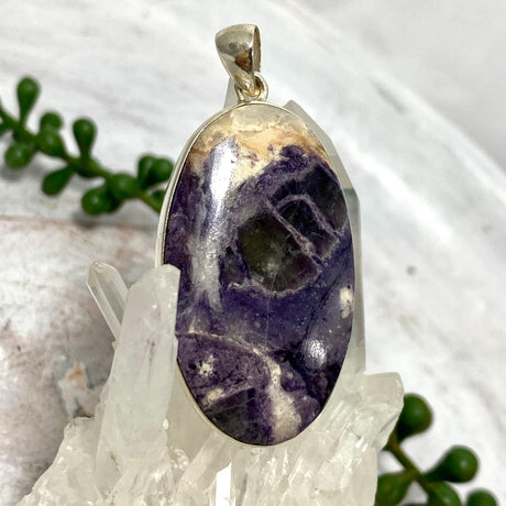 Purple Opalised Fluorite like Tiffany Stone oval pendant KPGJ3046 - Nature's Magick