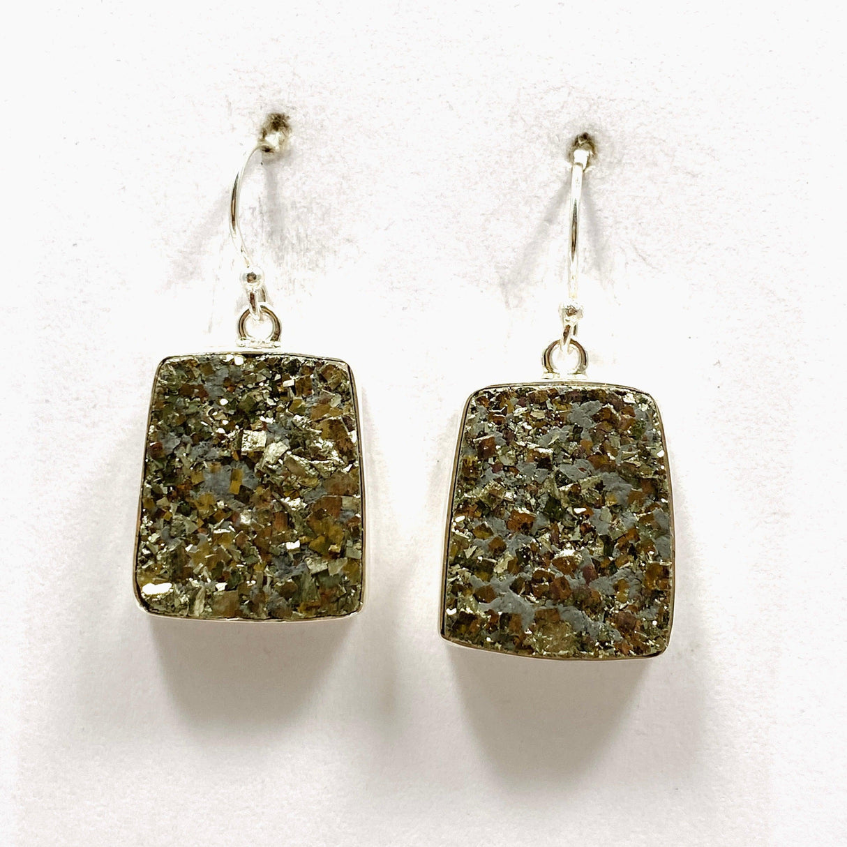 Pyrite Raw Trapezoid Earrings KEGJ1442 - Nature's Magick