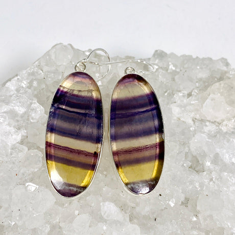 Rainbow Fluorite oval earrings KEGJ1278 - Nature's Magick