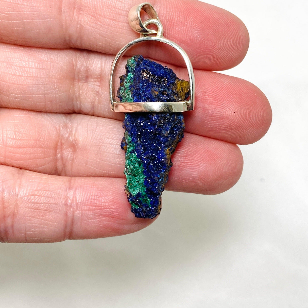 Raw Azurite and Malachite Pendant PPGJ775 - Nature's Magick