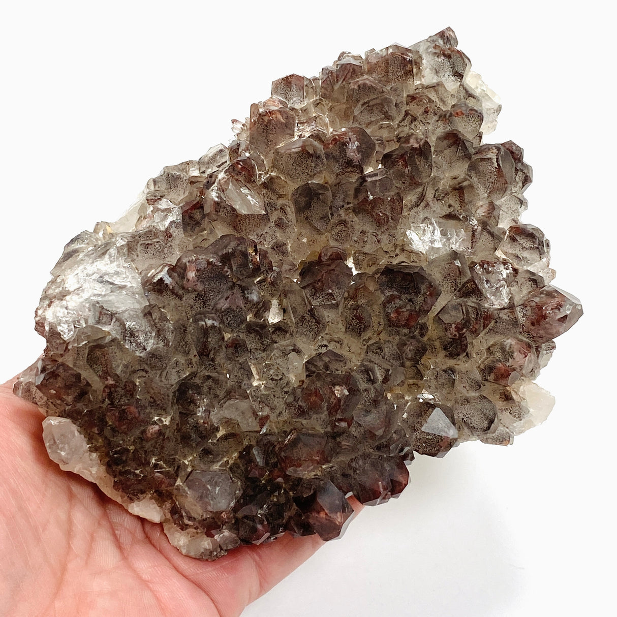 Red Hematite Phantom Quartz Cluster - Zambia CR3720