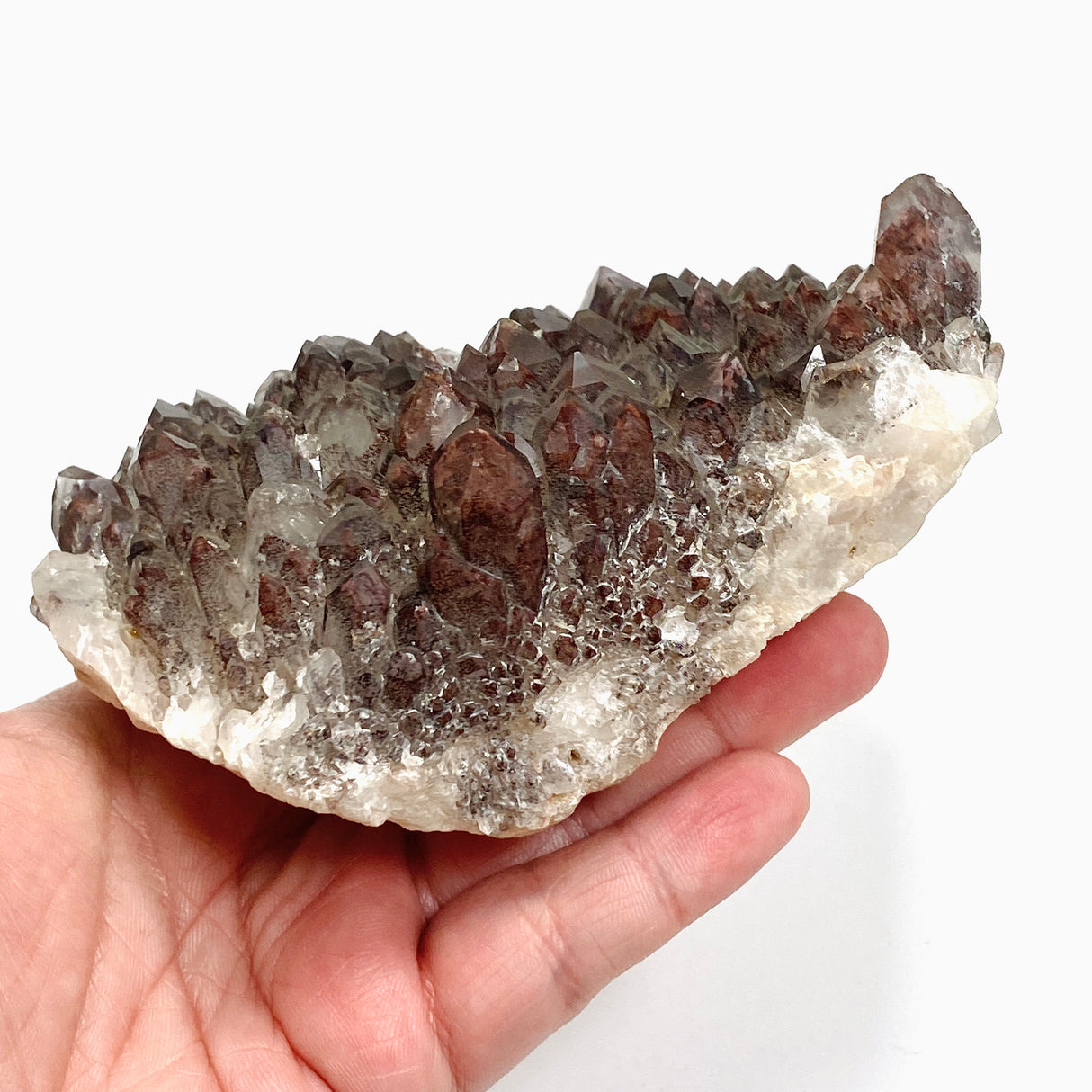 Red Hematite Phantom Quartz Cluster - Zambia CR3720