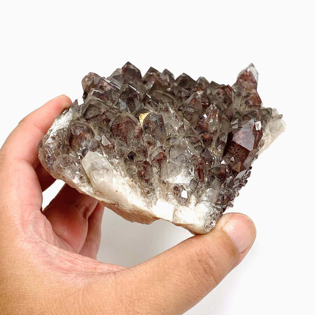 Red Hematite Phantom Quartz Cluster - Zambia CR3720