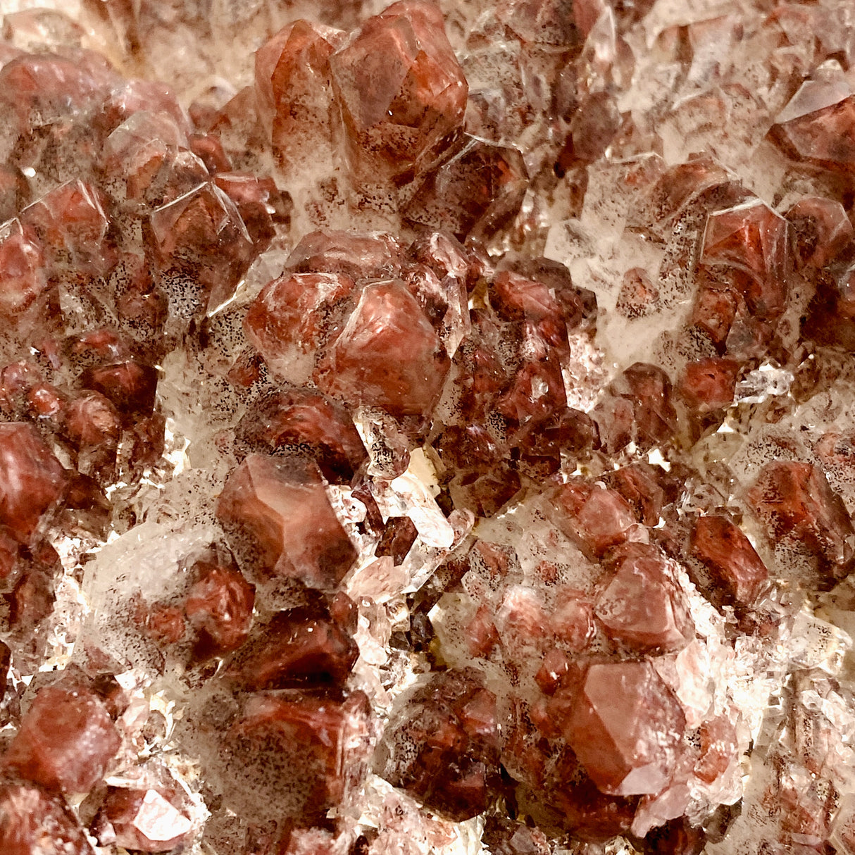 Red Hematite Phantom Quartz Cluster - Zambia CR3721