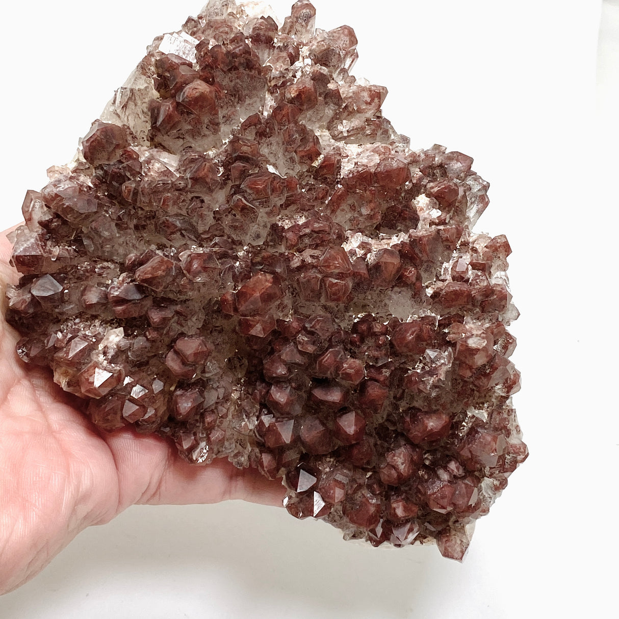 Red Hematite Phantom Quartz Cluster - Zambia CR3721