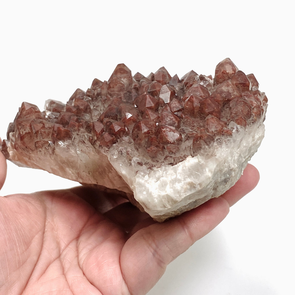 Red Hematite Phantom Quartz Cluster - Zambia CR3721