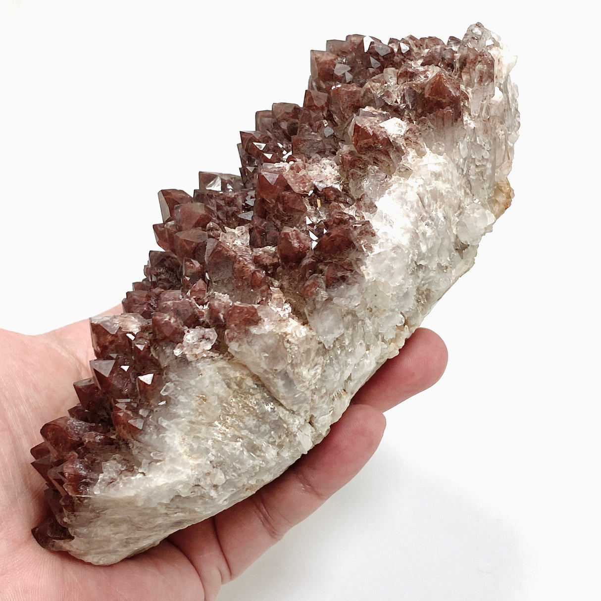 Red Hematite Phantom Quartz Cluster - Zambia CR3721