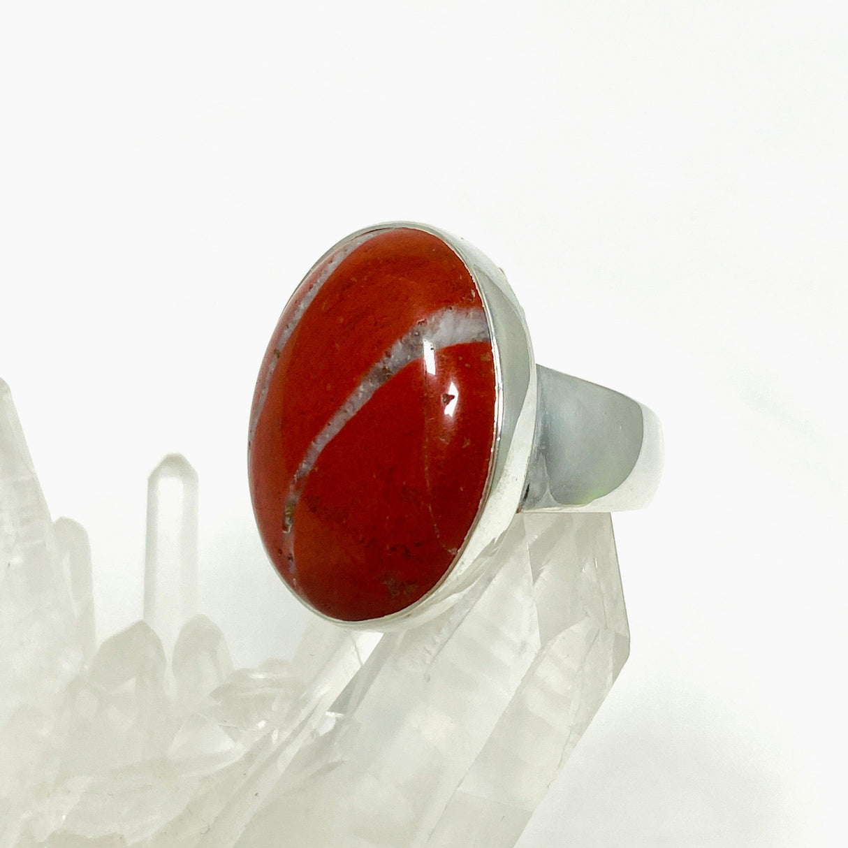 Red Jasper Oval Ring Size 9 KRGJ3238 - Nature's Magick