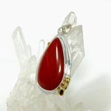 Red Jasper Teardrop Pendant in a Decorative Setting KPGJ4444 - Nature's Magick