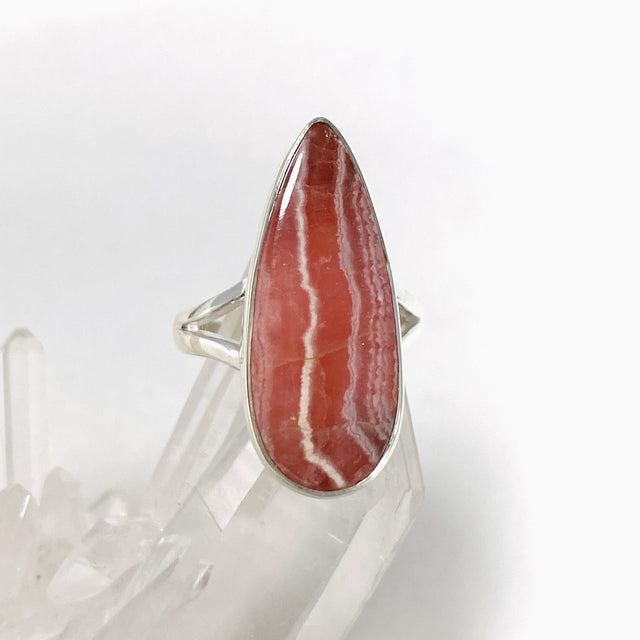 Rhodochrosite Teardrop Ring Size 7 KRGJ3162 - Nature's Magick