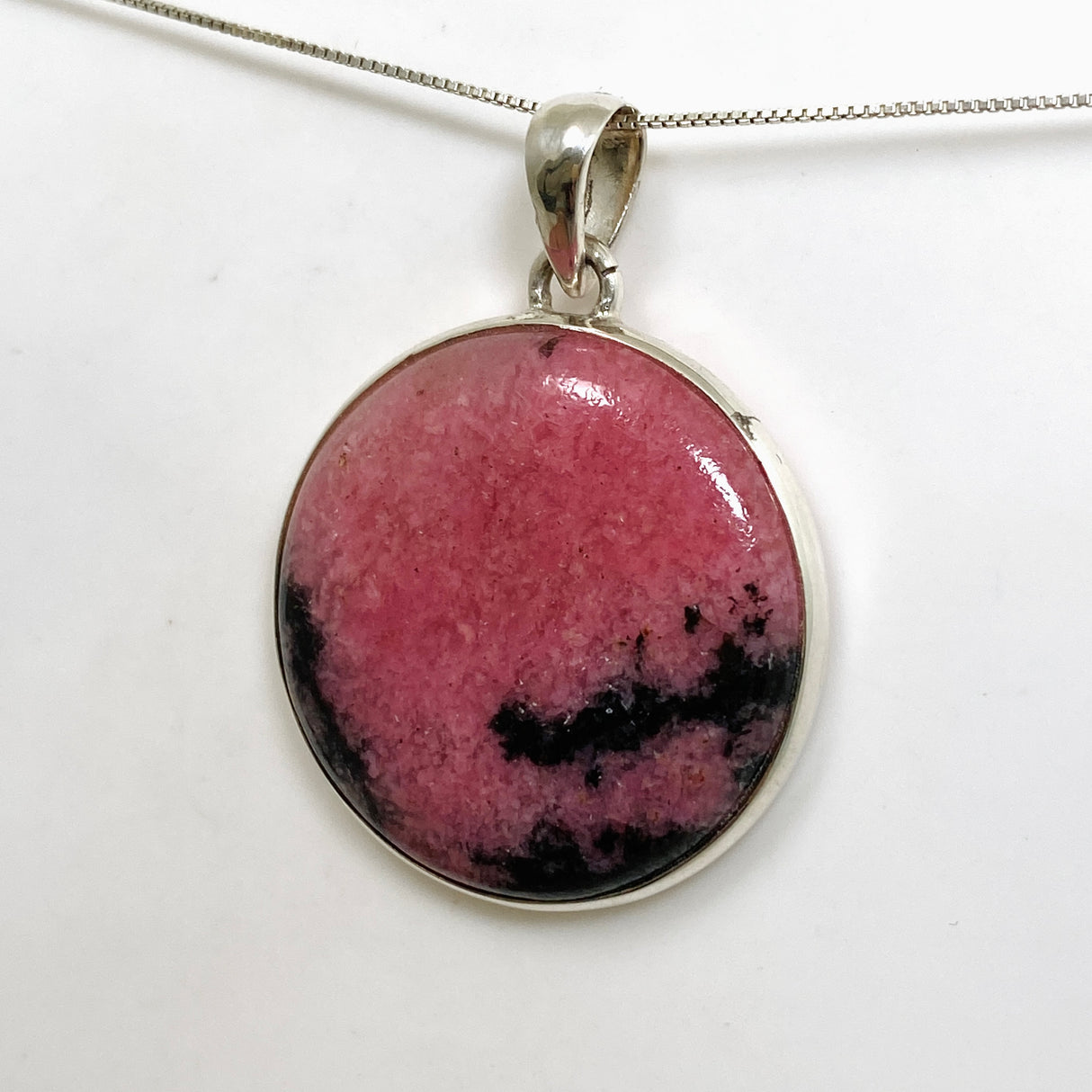 Rhodonite Round Cabochon Pendant PPGJ1057